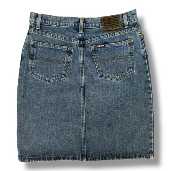 ✨Polo Ralph Lauren Classic Denim Knee Skirt Size 8✨ - Picture 3 of 5